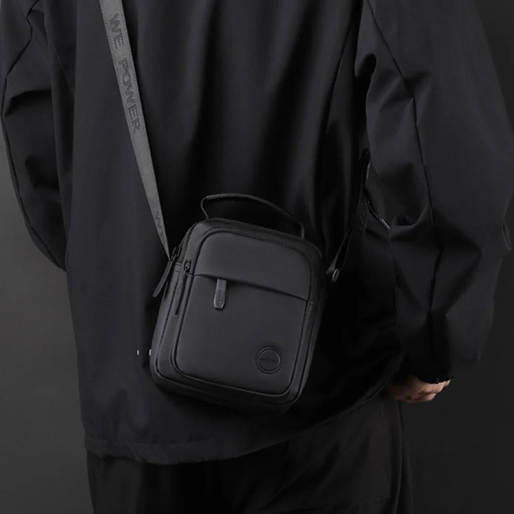 WEPOWER 1251# Water Repellent Men Crossbody Messenger Bag Oxford Cloth Shoulder Bag, Size S - Black - 2