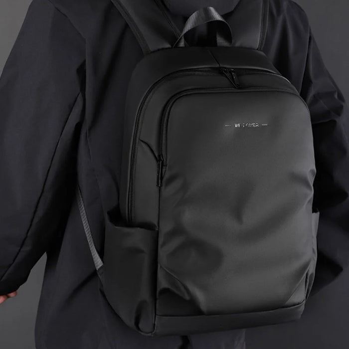 WEPOWER 1262 Men's Shoulders Bag Waterproof Nylon Cloth Travel Hiking Backpack Laptop Storage Bag - Black - 2