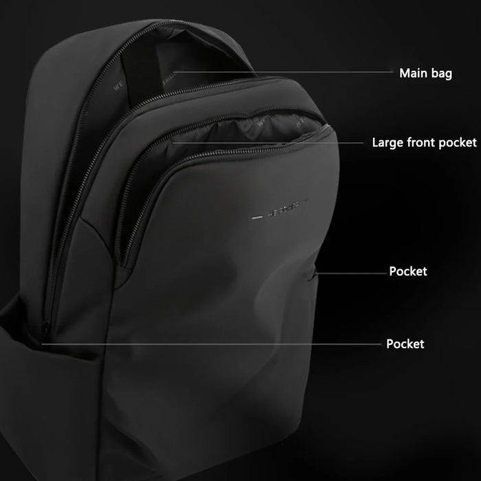 WEPOWER 1262 Men's Shoulders Bag Waterproof Nylon Cloth Travel Hiking Backpack Laptop Storage Bag - Black - 4