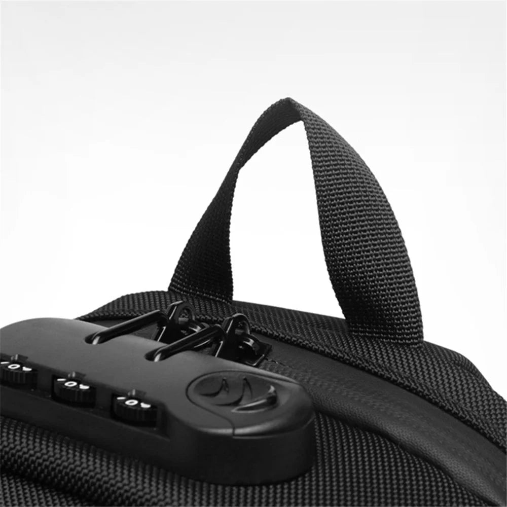 OZUKO 9321 Chest Bag Hard EVA Waterproof Crossbody Shoulder Bag - Black - 7