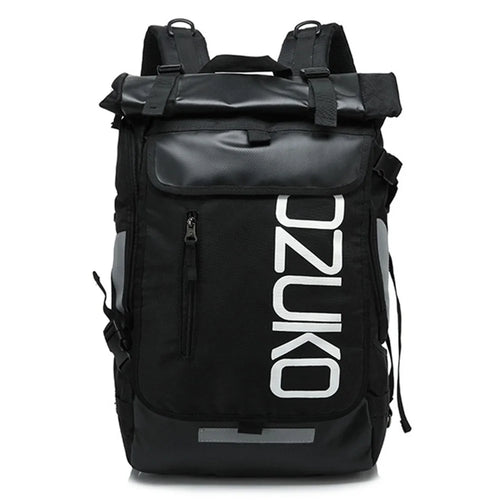 OZUKO 8020 Casual Travel Oxford Cloth Backpack Men Dual Shoulder Laptop Bag - Black - 1