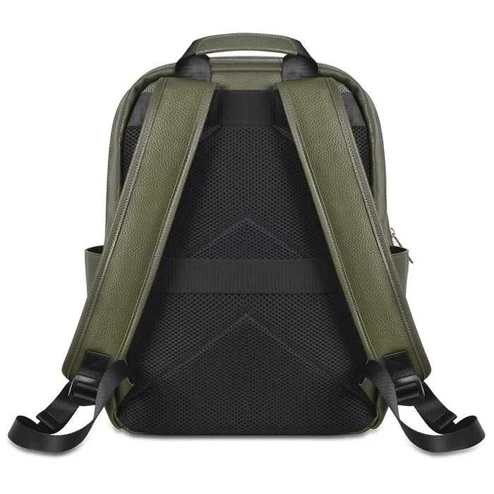 WIWU Osun PU Leather Travel Laptop Backpack Large Capacity Business Dual Shoulders Bag - Green - 3