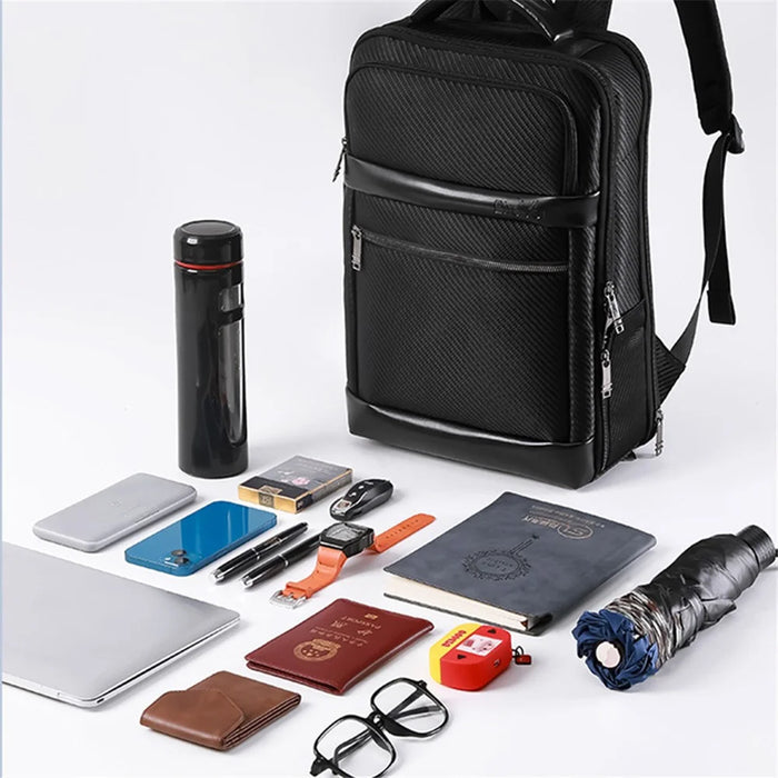 ETRAVEL Travel Backpack Oxford Cloth+PU Daypack Dual Shoulders Bag 28x13x42CM - 6