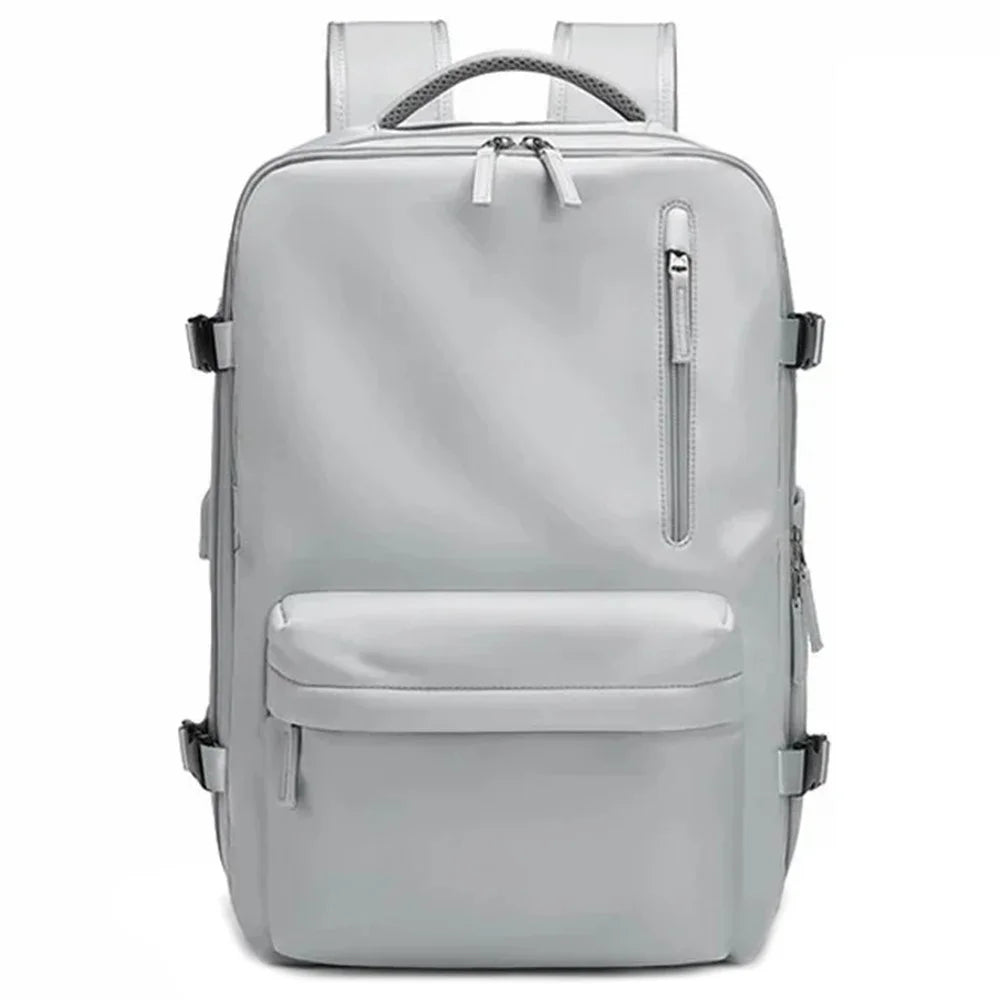 2023 Expandable Carry-On Luggage Travel Backpack Weekender Bag with USB Port - Light Grey - 1