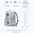 2023 Expandable Carry-On Luggage Travel Backpack Weekender Bag with USB Port - Light Grey - 6