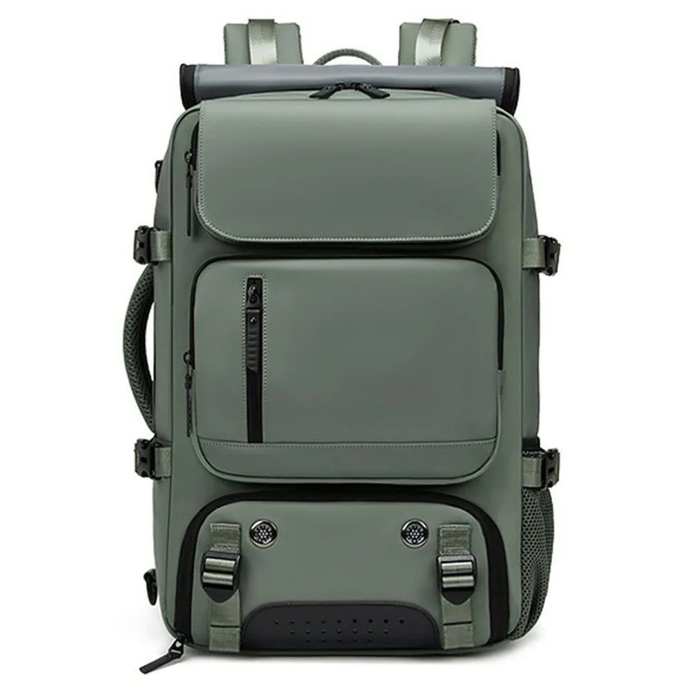 OUTWALK Men's Backpack Business Briefcase Crossbody Bag Large Messenger Bag - Army Green - 1