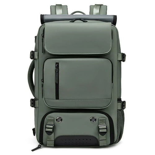 OUTWALK Men's Backpack Business Briefcase Crossbody Bag Large Messenger Bag - Army Green - 1