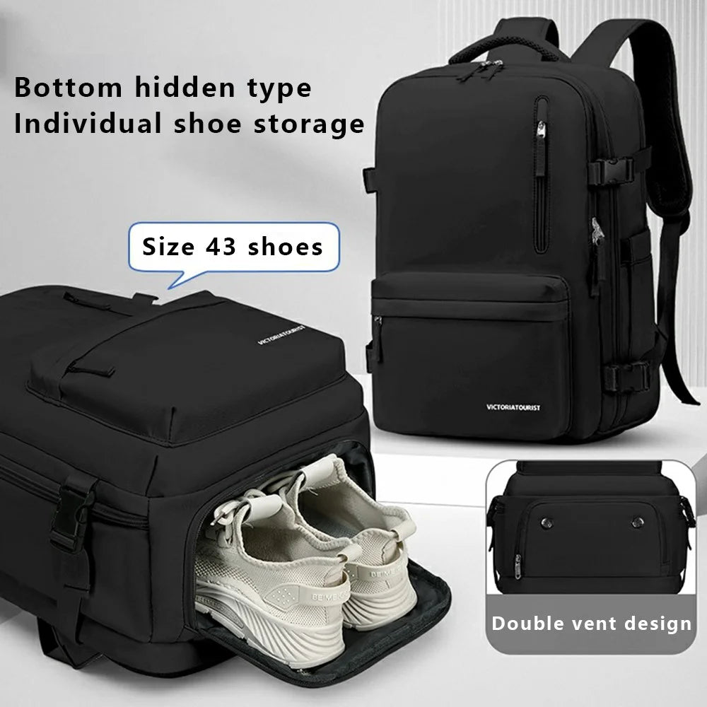 VICTORIATOURIST V7051 Travel Climbing Backpack Laptop Carrying Polyester Daypack - Black - 5