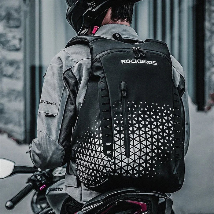 ROCKBROS H36 14.5L Motorcycle Helmet Storage Backpack Reflective Shoulder Bag - 3