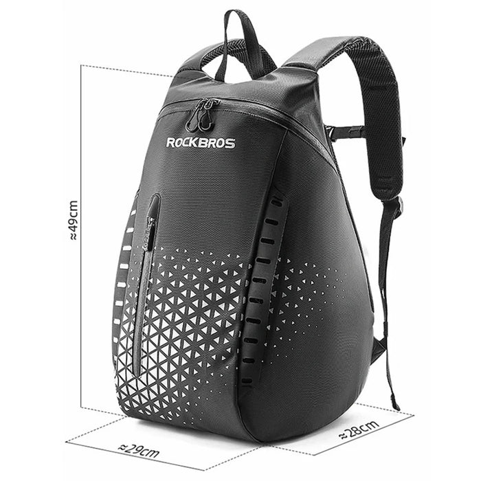 ROCKBROS H36 14.5L Motorcycle Helmet Storage Backpack Reflective Shoulder Bag - 7