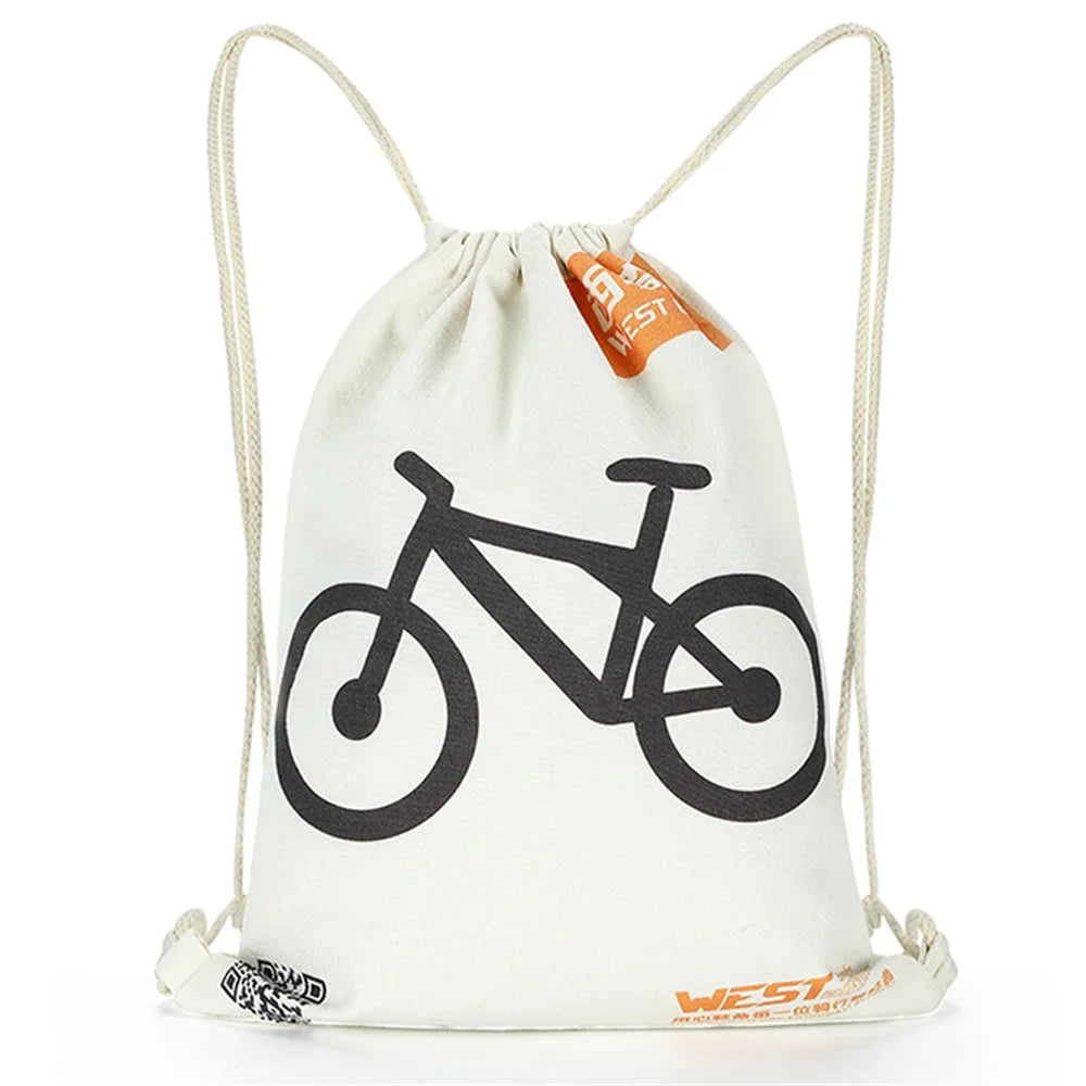 WEST BIKING YP0719392 Drawstring Cycling Backpack Outdoor Travel Polyester Cotton Backpack - 1