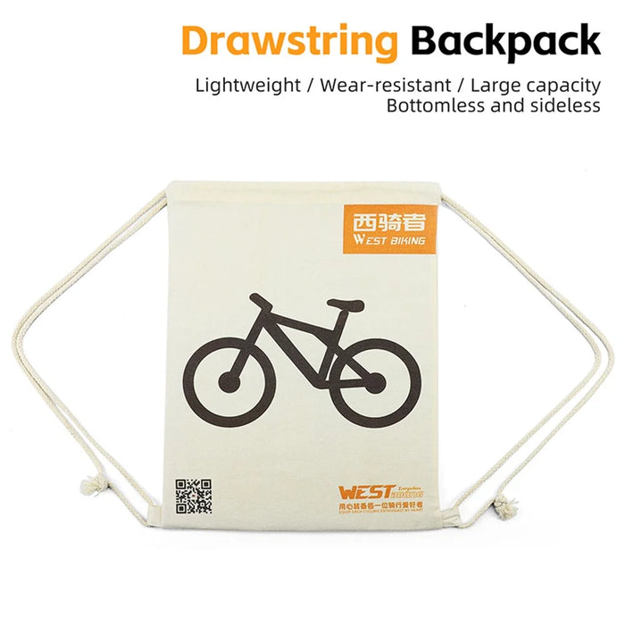 WEST BIKING YP0719392 Drawstring Cycling Backpack Outdoor Travel Polyester Cotton Backpack - 2