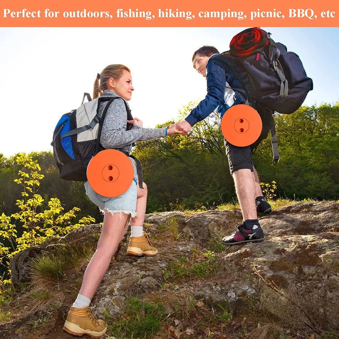 Outdoor Camping Fishing Folding Stool Portable Telescopic Chair with Shoulder Strap - Orange - 5