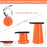 Outdoor Camping Fishing Folding Stool Portable Telescopic Chair with Shoulder Strap - Orange - 7