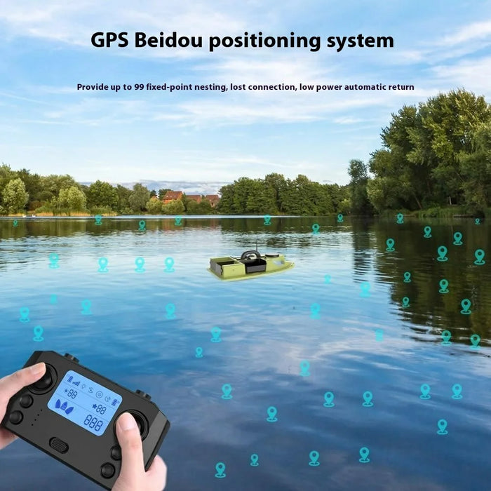 D19Y 4 Bait Slot GPS Positioning Fishing Bait Boat 600M Remote Control for River / Lake, without Light (CE Certified) - EU Plug - 5