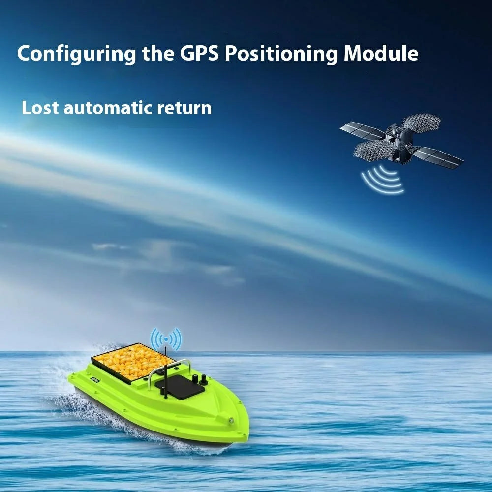 D26 GPS Positioning Self Return 2kg Load Remote Control Automatic Fish Bait Boat with Light (CE Certified) - EU Plug - 2