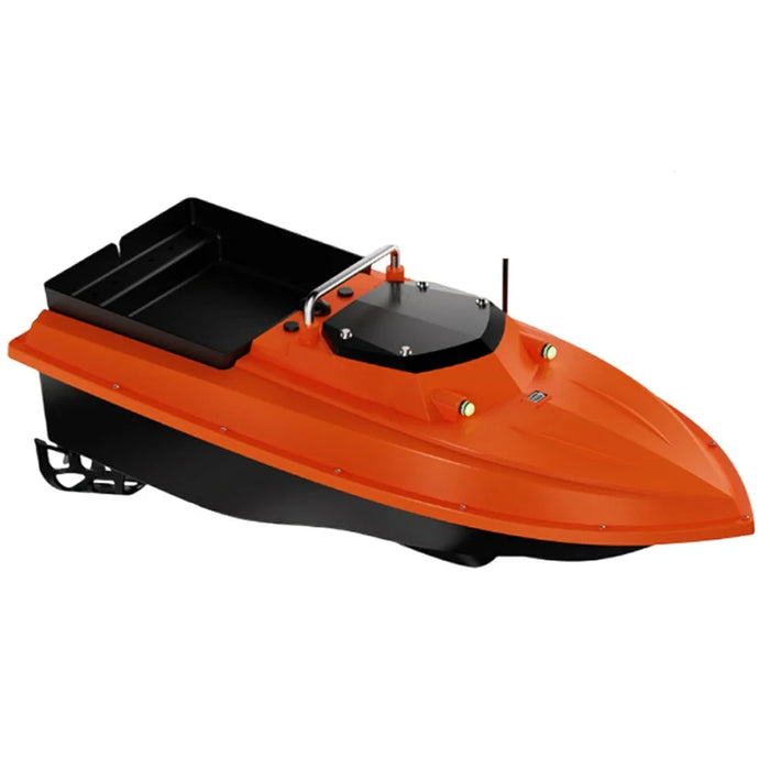 D80B-GPS Dual Antenna 12V Automatic Bait Boat with 100 Fishing Spots for River / Lake / Coastal Waters, Orange (CE Certified) - EU Plug - 1