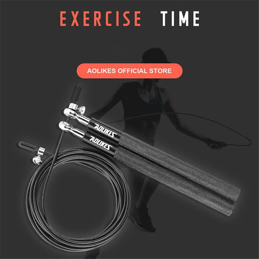 AOLIKES TS-3202 Adult Exercise Jump Rope Adjustable Length Steel Wire Weighted Skipping Rope - Silver - 2