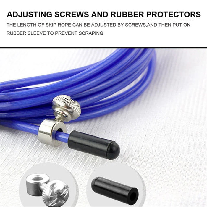 AOLIKES TS-3202 Adult Exercise Jump Rope Adjustable Length Steel Wire Weighted Skipping Rope - Silver - 3
