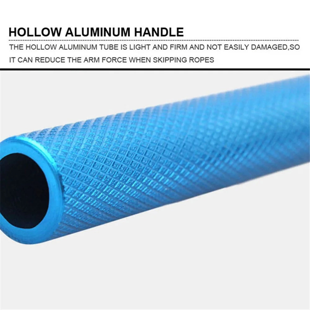 AOLIKES TS-3202 Adult Exercise Jump Rope Adjustable Length Steel Wire Weighted Skipping Rope - Silver - 5