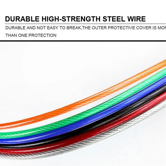 AOLIKES TS-3202 Adult Exercise Jump Rope Adjustable Length Steel Wire Weighted Skipping Rope - Silver - 6