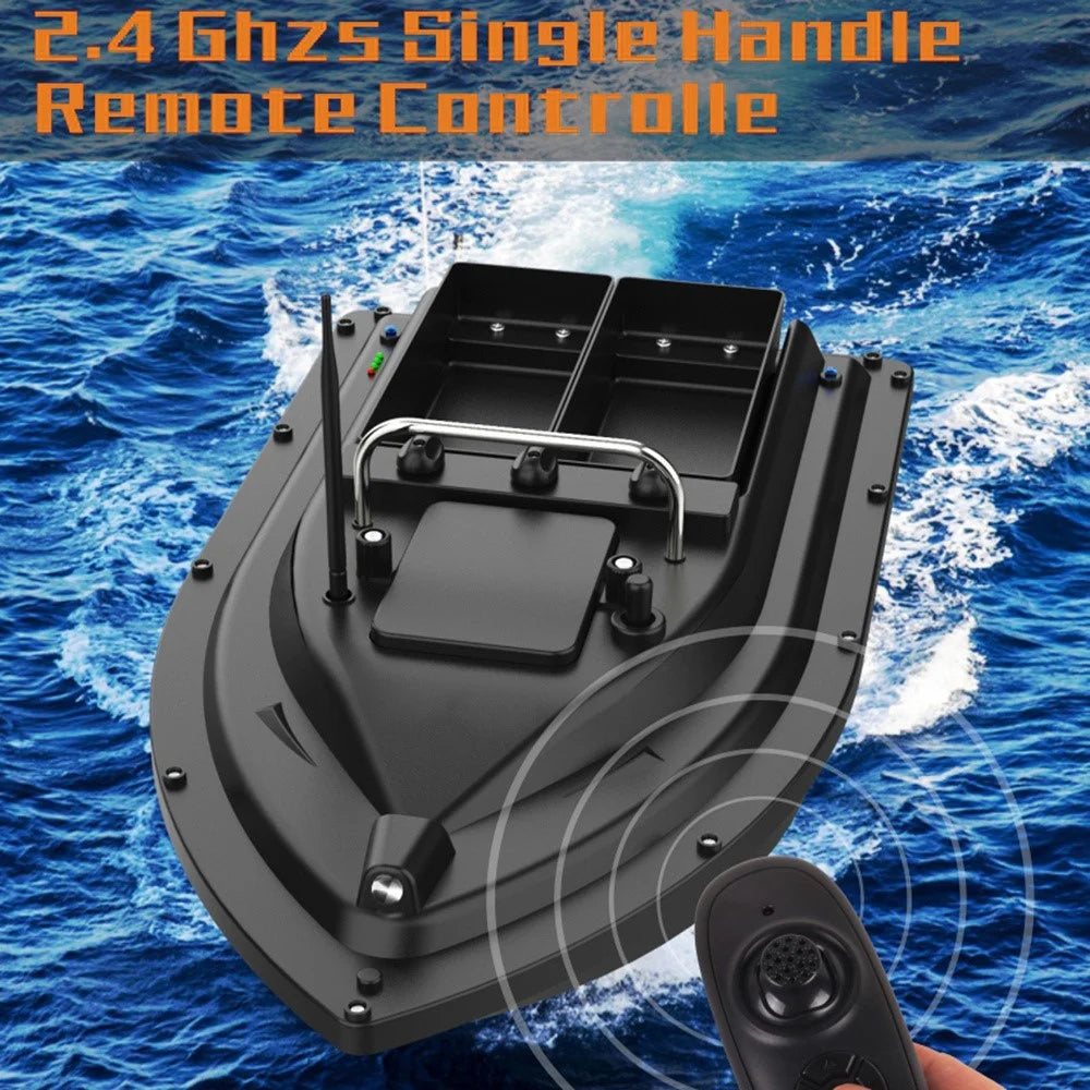 D16C 2kg Load Dual Bait Slot 6 Axis Gyroscope Fishing Bait Boat for Rivers / Lakes / Coastal Waters (CE Certified) - EU Plug - 2