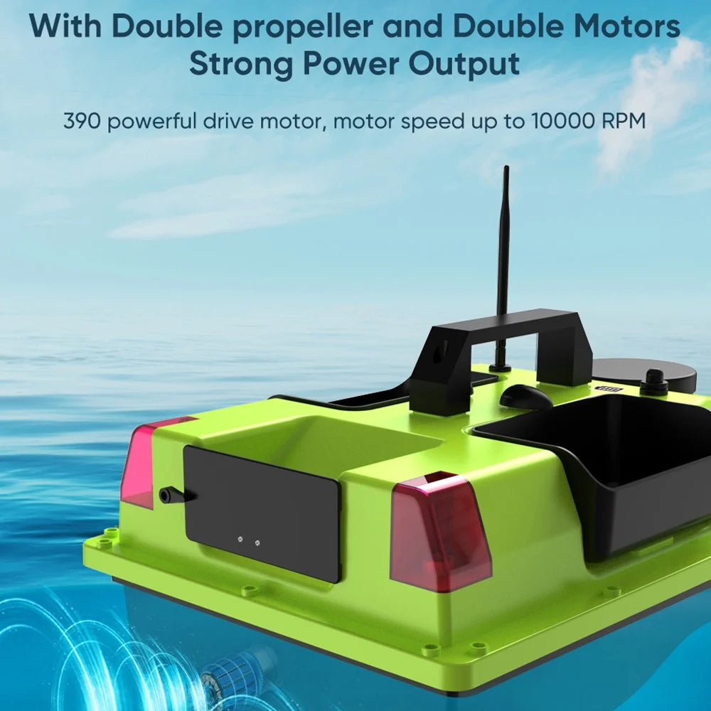 D20 3 Bait Slot GPS Positioning Automatic Return Fishing Bait Boat 600m Remote Control, with Light (CE Certified) - EU Plug - 7