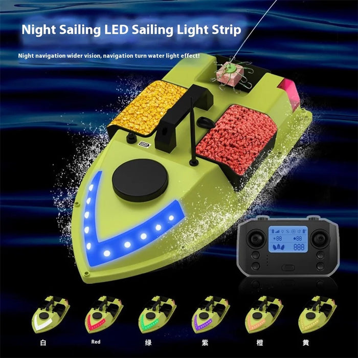 D20 3 Bait Slot Smart RC Bait Boat GPS Positioning 600m Auto Return Fish Feeder Hook Delivery Boat (CE Certified) - EU Plug - 4