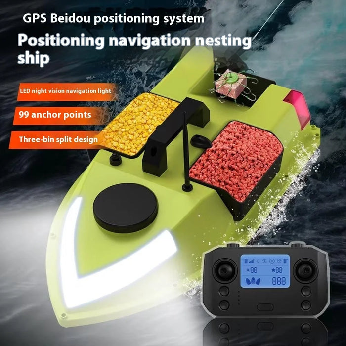 D20 3 Bait Slot Smart RC Bait Boat GPS Positioning 600m Auto Return Fish Feeder Hook Delivery Boat (CE Certified) - EU Plug - 5
