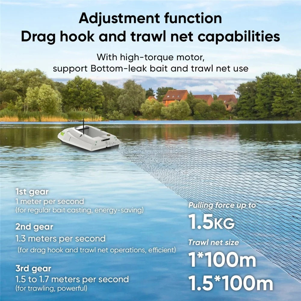 D50B-GPS Advanced Version 12V GPS High Power Bait Boat Bottom Release Fast Fishing Boat - EU Plug - 2