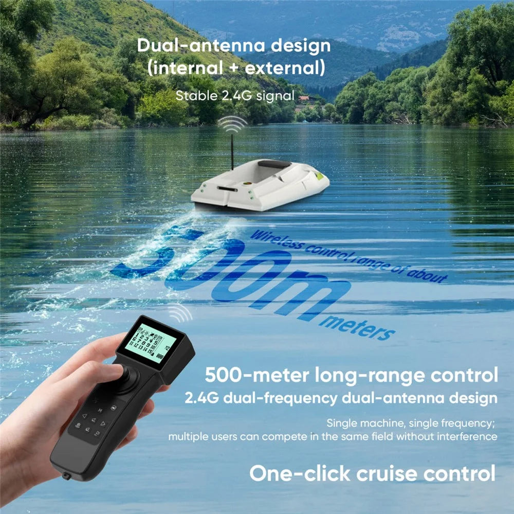 D50B-GPS Advanced Version 12V GPS High Power Bait Boat Bottom Release Fast Fishing Boat - EU Plug - 4