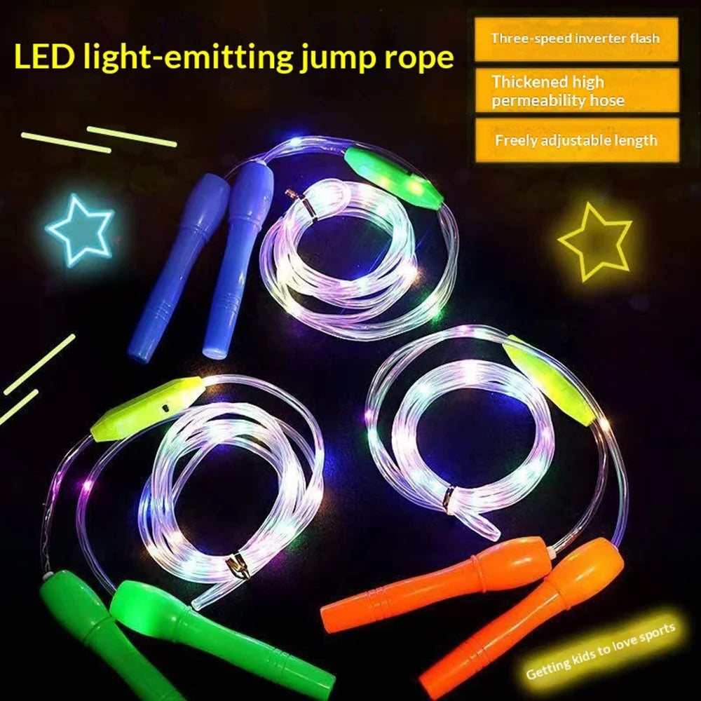 LED Light Up Jump Rope Glowing In The Dark Non-slip Skipping Rope Fitness Exercise - Random - 2