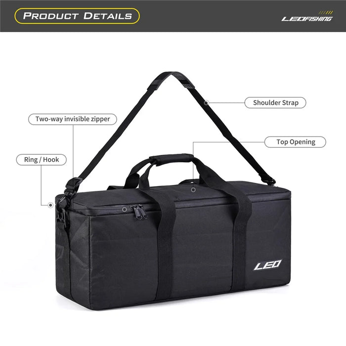 LEO 28248 Fishing Pole Tote Single Shoulder Bag 1000D Polyester Fishing Rod Carrying Bag - 2