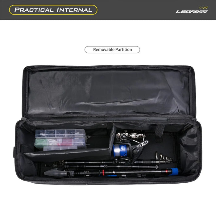 LEO 28248 Fishing Pole Tote Single Shoulder Bag 1000D Polyester Fishing Rod Carrying Bag - 5