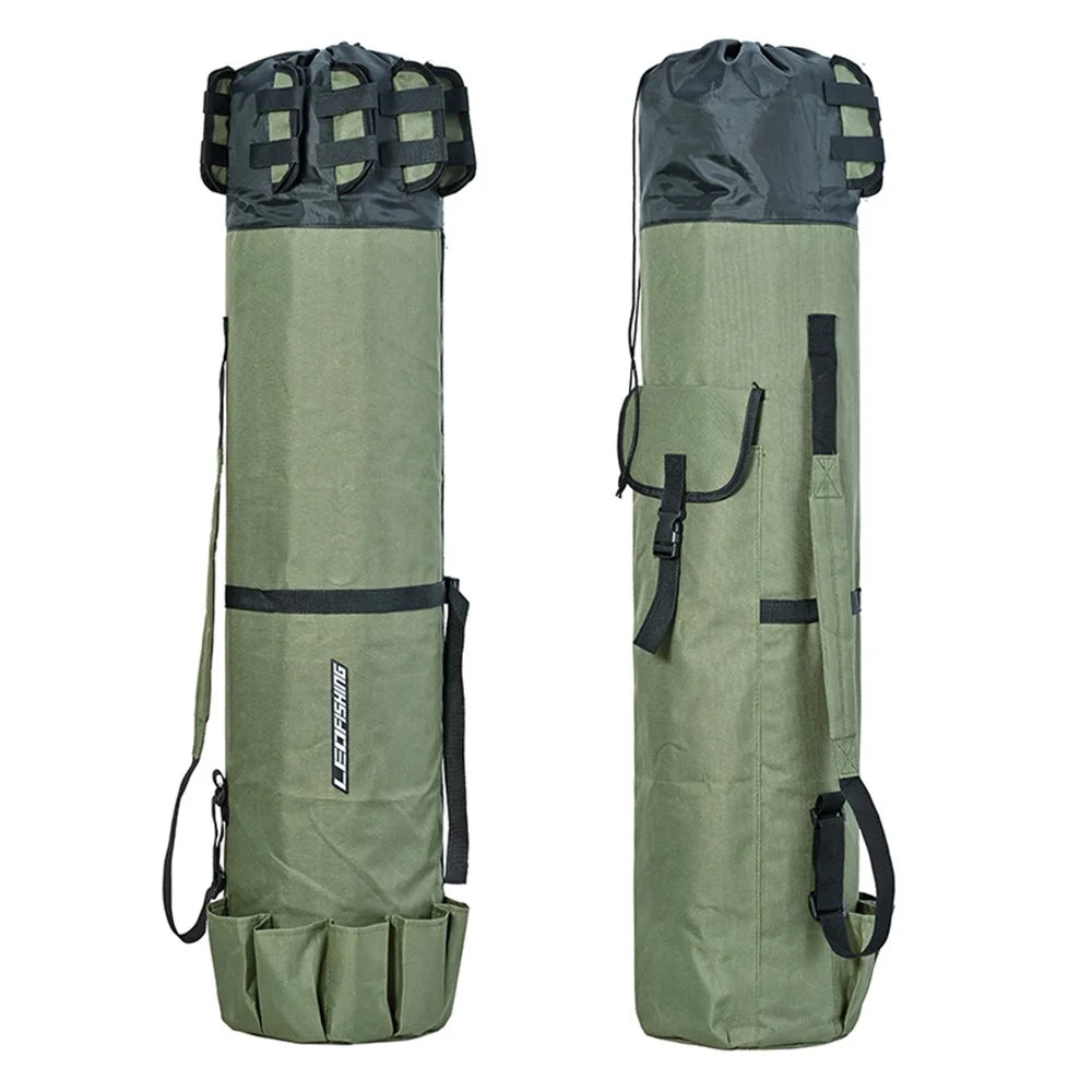 LEO 28260 Fishing Pole Single Shoulder Bag 600D Oxford Cloth Fishing Rod Carrying Bag - Army Green - 1