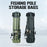 LEO 28260 Fishing Pole Single Shoulder Bag 600D Oxford Cloth Fishing Rod Carrying Bag - Army Green - 2