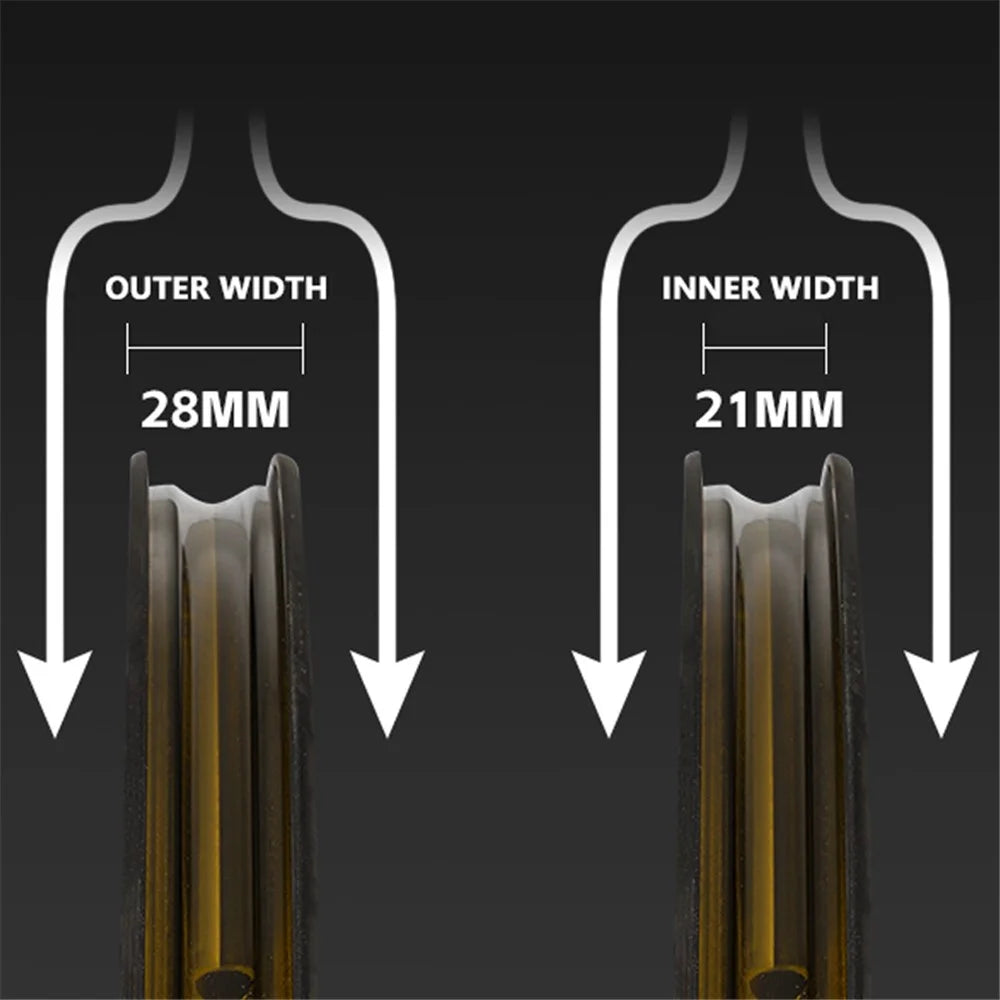 WEST BIKING YP1401038 / YP1401039 2PCS Carbon Fiber Road Bike Wheels 700C Clincher Wheelset - Disc Braking - 2