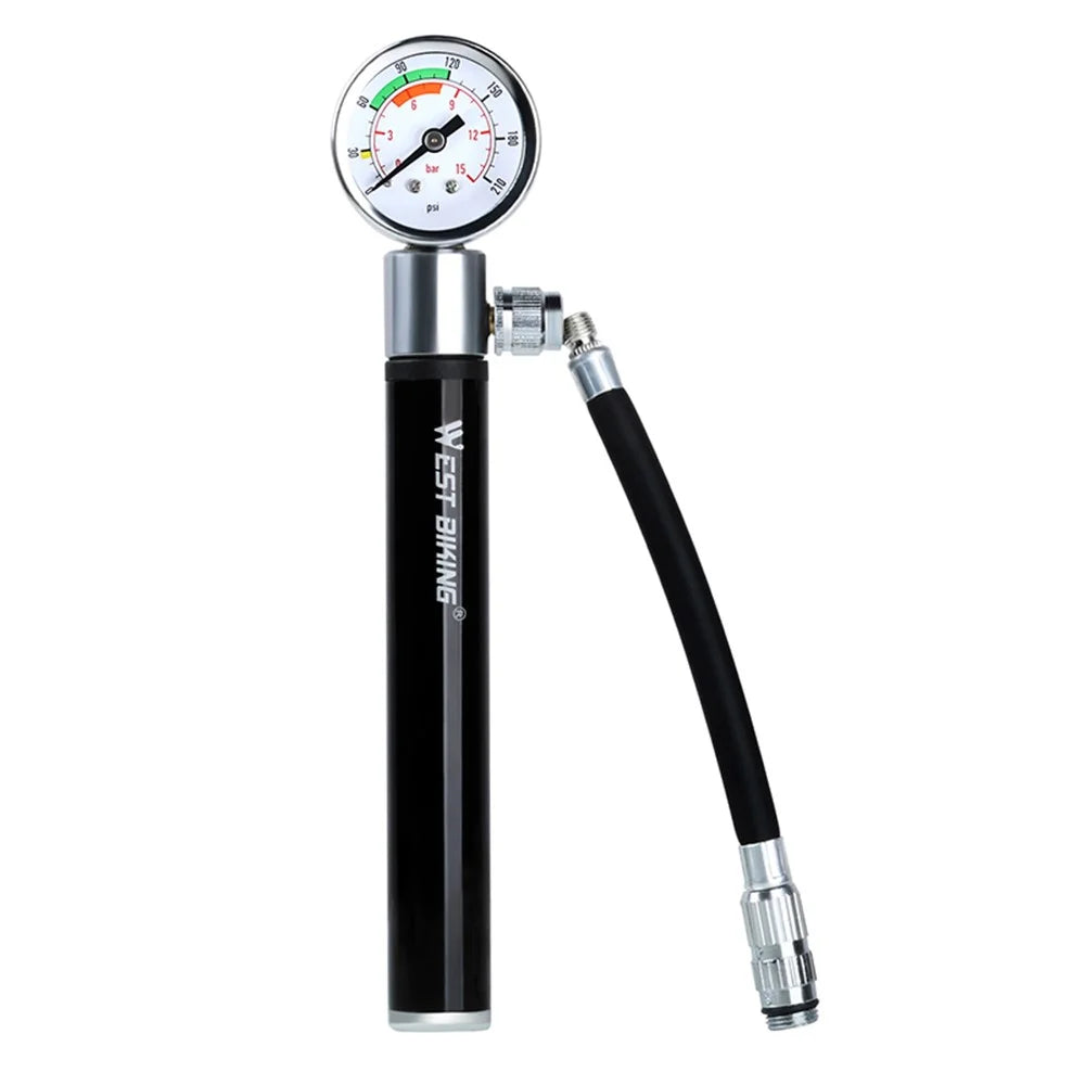 WEST BIKING120PSI Bicycle  Tyre Pump - Black - 1