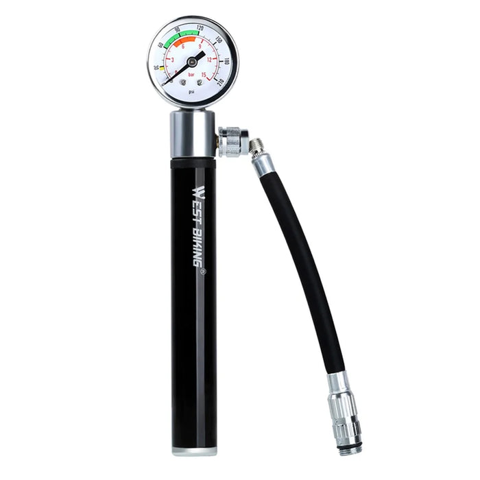 WEST BIKING120PSI Bicycle  Tyre Pump - Black - 1