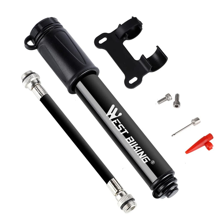 WEST BIKING 100psi High Pressure Bike Tire Ball Mini Inflatable Pump - 1