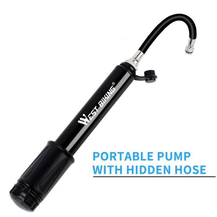 WEST BIKING 100psi High Pressure Bike Tire Ball Mini Inflatable Pump - 3