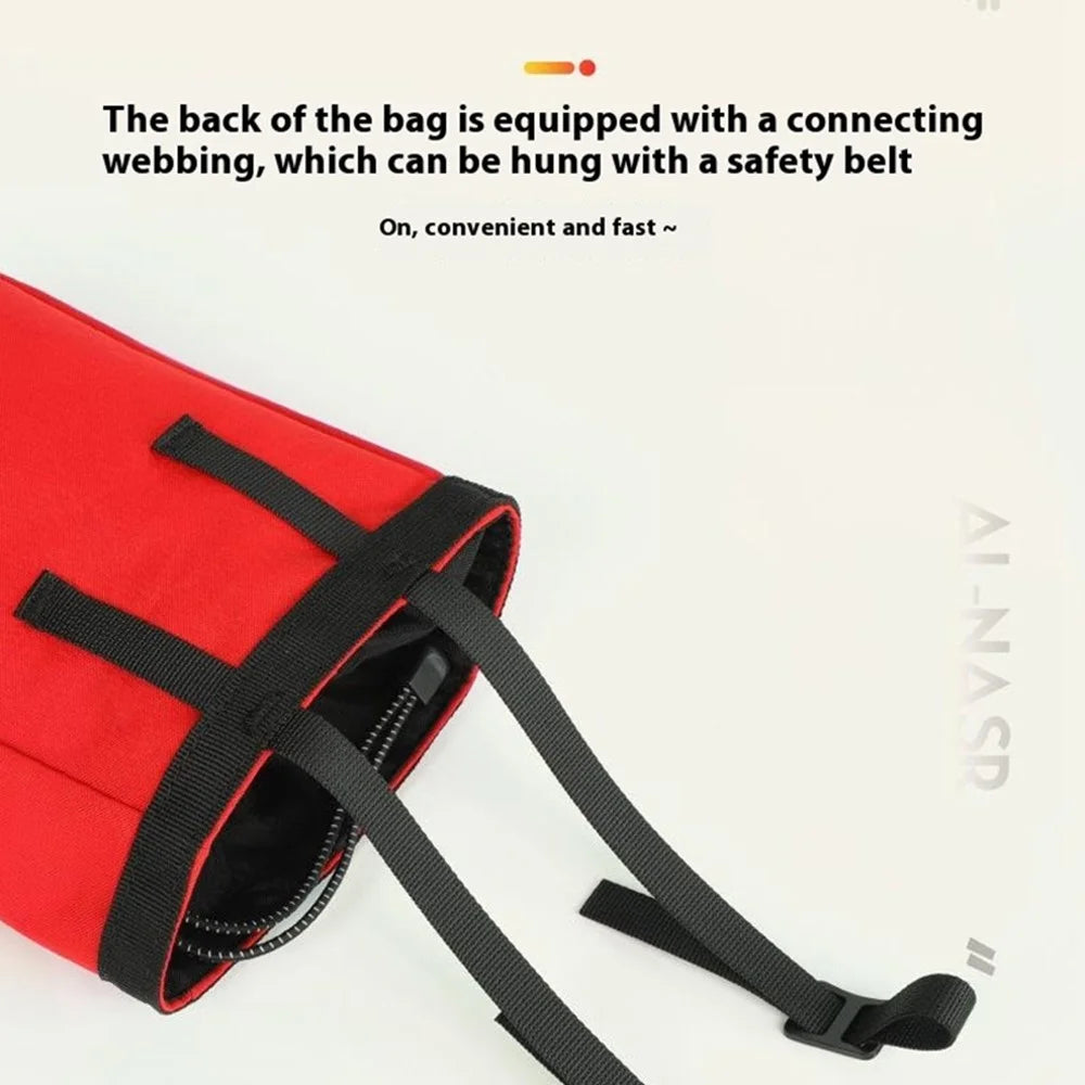 XINDA XD-BAG27 Outdoor Aerial Work Tool Waist Bag Nylon Pouch Toolkit Utility Organizer - Red - 5