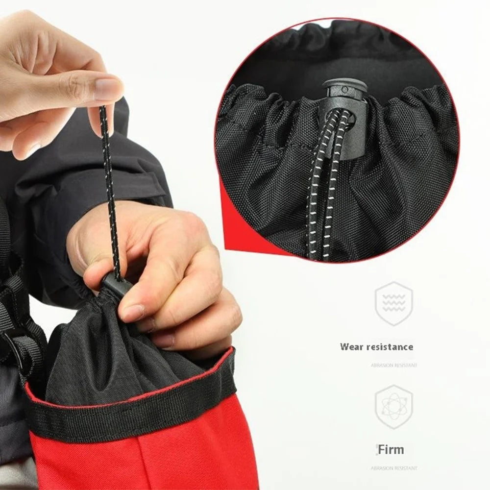 XINDA XD-BAG27 Outdoor Aerial Work Tool Waist Bag Nylon Pouch Toolkit Utility Organizer - Red - 7