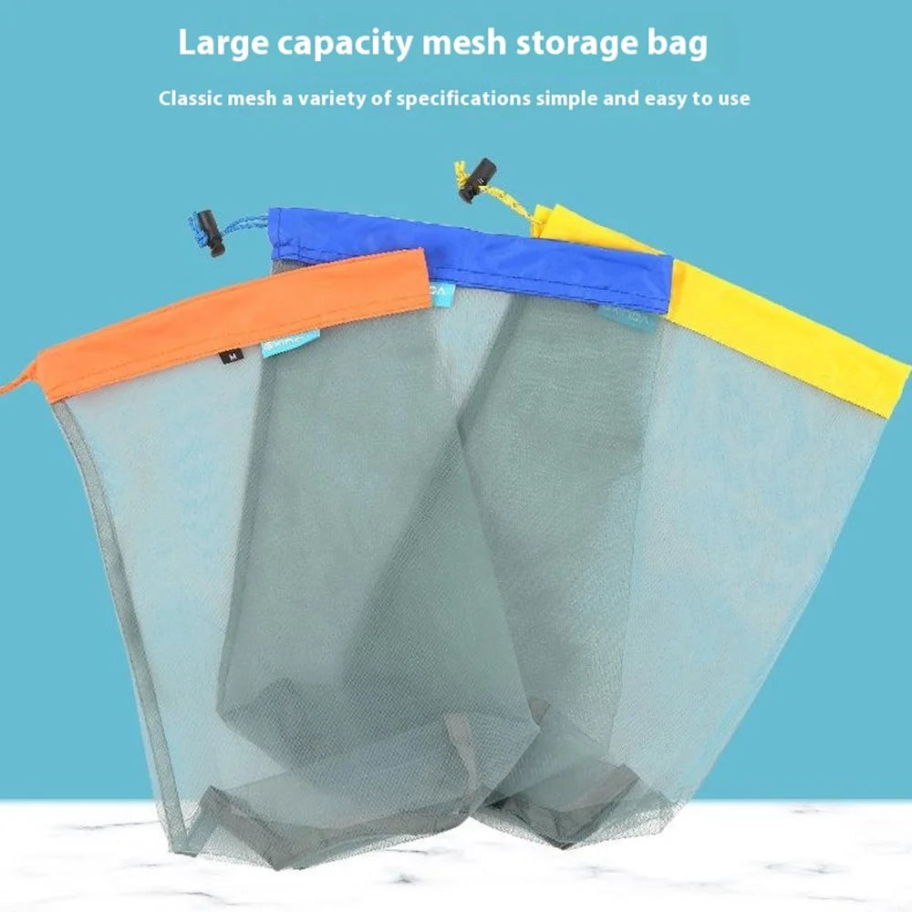 XINDA BFP1415 20x20x42cm Sports Equipment Mesh Storage Bag Beach Swim Organizer Pouch - Blue - 5