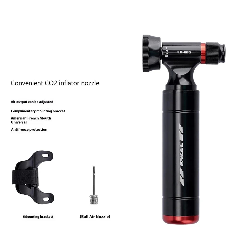 ENLEE LD-200 Bicycle Mini CO2 Pump Cartridge Nozzle Aluminum Alloy Bike Fast Inflating Nozzle - 3