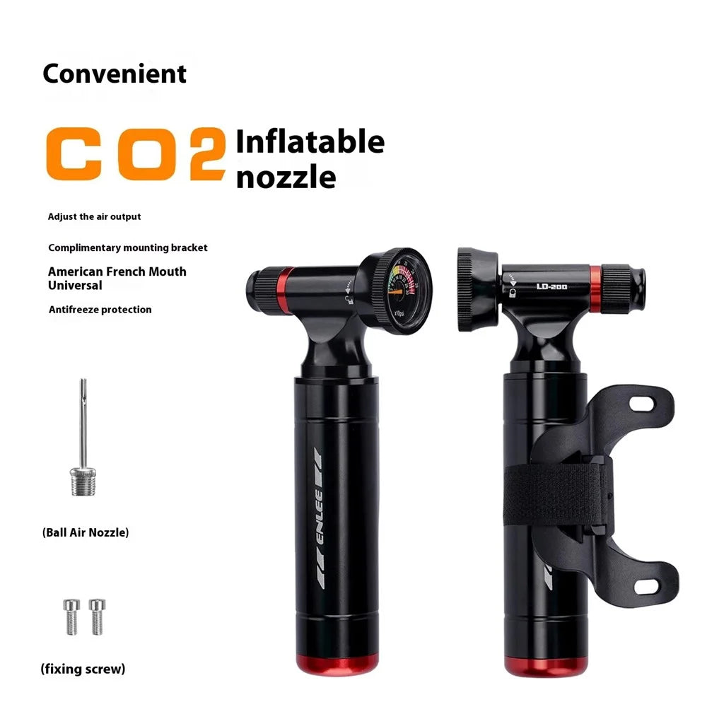 ENLEE LD-200 Bicycle Mini CO2 Pump Cartridge Nozzle Aluminum Alloy Bike Fast Inflating Nozzle - 7