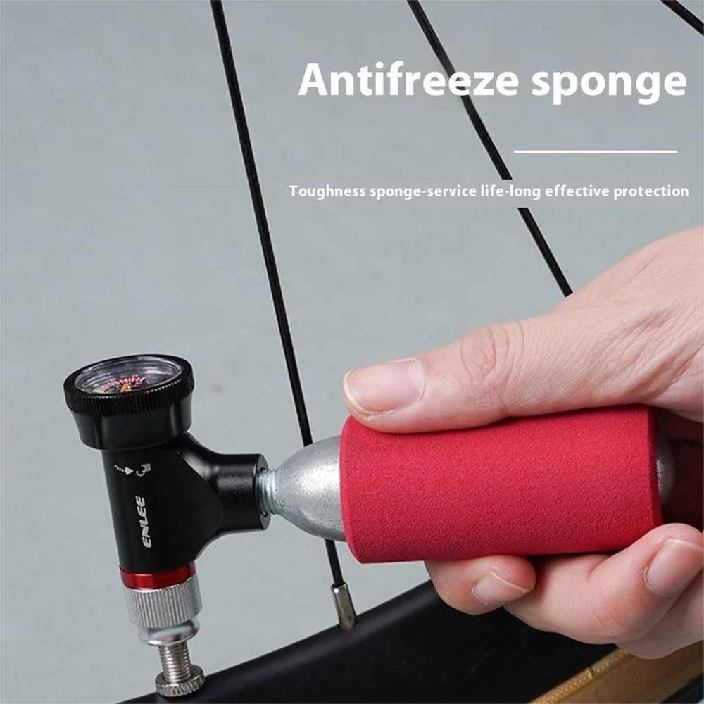ENLEE Bicycle CO2 Cartridge Pump Nozzle Aluminum Alloy Road MTB Bike Inflating Nozzle - 5