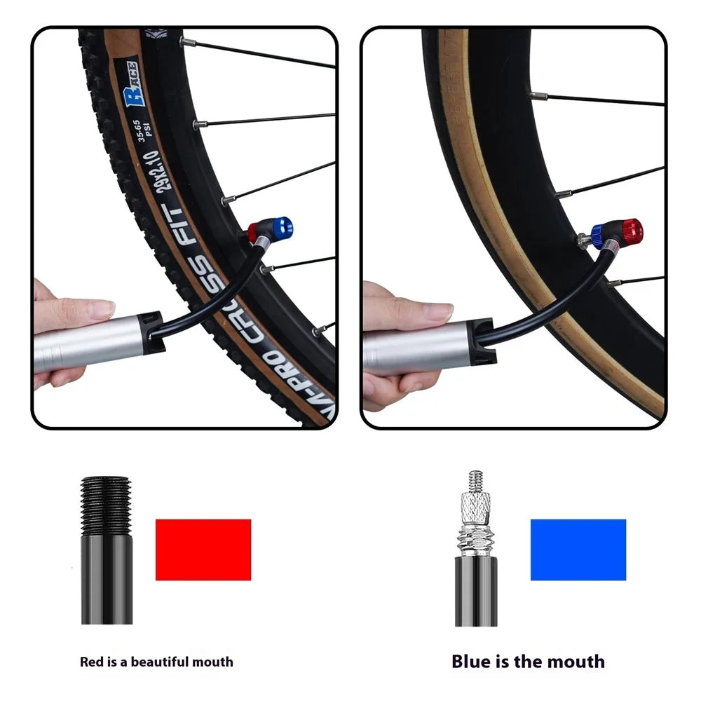 ENLEE ED-900 Portable Bicycle Tire Pump Mini Aluminum Alloy Bike Air Inflator - 4