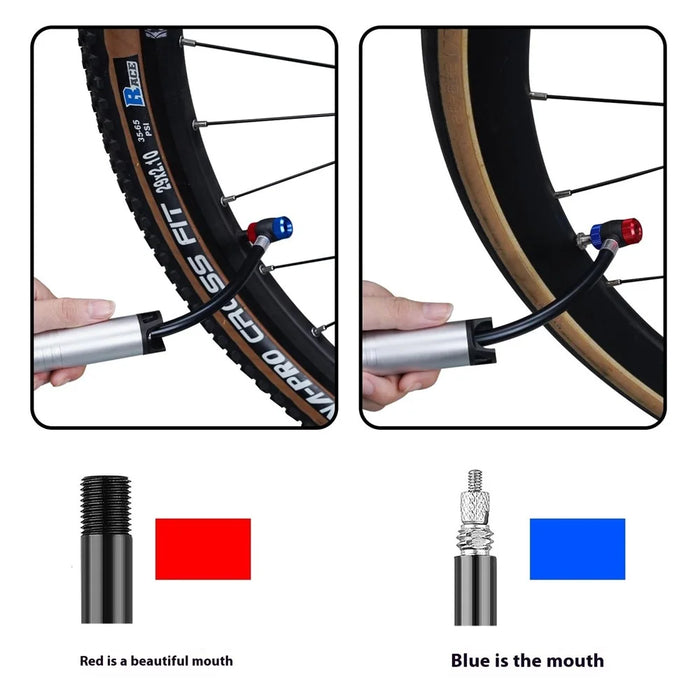 ENLEE ED-900 Portable Bicycle Tire Pump Mini Aluminum Alloy Bike Air Inflator - 4