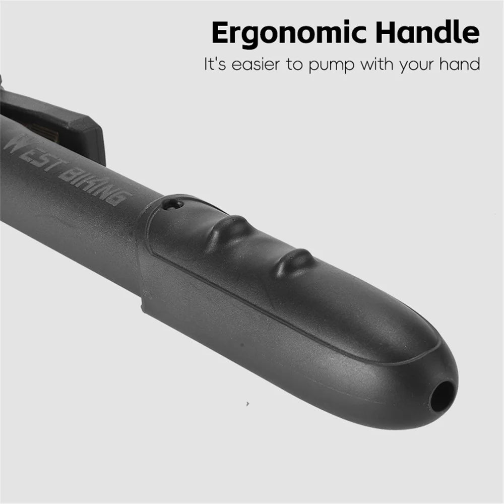 WEST BIKING YP0711182 Portable 80PSI Bicycle Tire Air Pump Mini Plastic Bike Inflator - 5